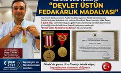 Göreleli Utku Tavacı'ya "Devlet Üstün Fedakârlık Madalyası"