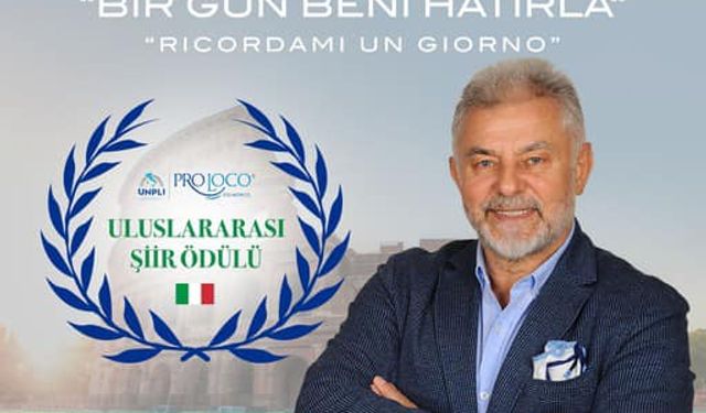 Emekli Emniyet Müdürü Öztürk’e İtalya’dan Şiir Ödülü