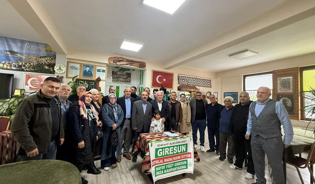 "Giresun İstiklal Madalyasını İstiyor" Kampanyasına Bursalı Giresunlular'dan Destek