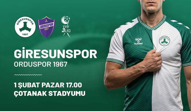 Giresunspor Pazar Günkü Orduspor 1967 Maçına Bileniyor