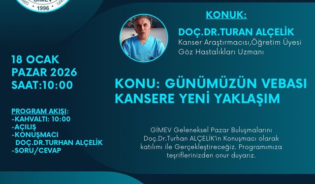 Doç. Dr. Turhan Alçelik GİMEV’in Pazar Buluşmaları’nın Konuğu