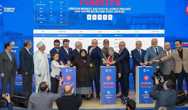 Giresun’da Konut Kuraları Çekildi, 1676 Hak Sahibi Belirlendi