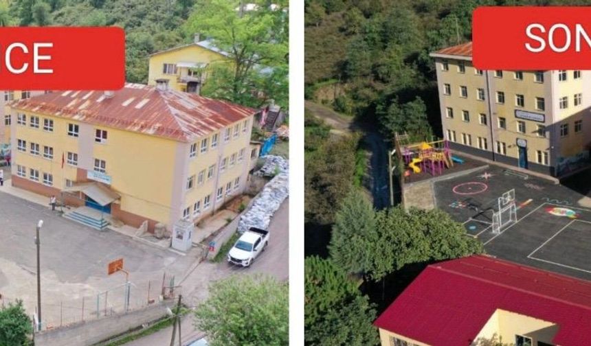Dereli’de Okul Bahçeleri Yenileniyor: TEFAL’den Eğitime Destek