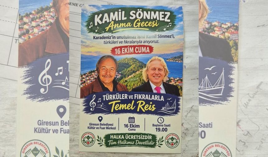 Kamil Sönmez Giresun’da Anılıyor