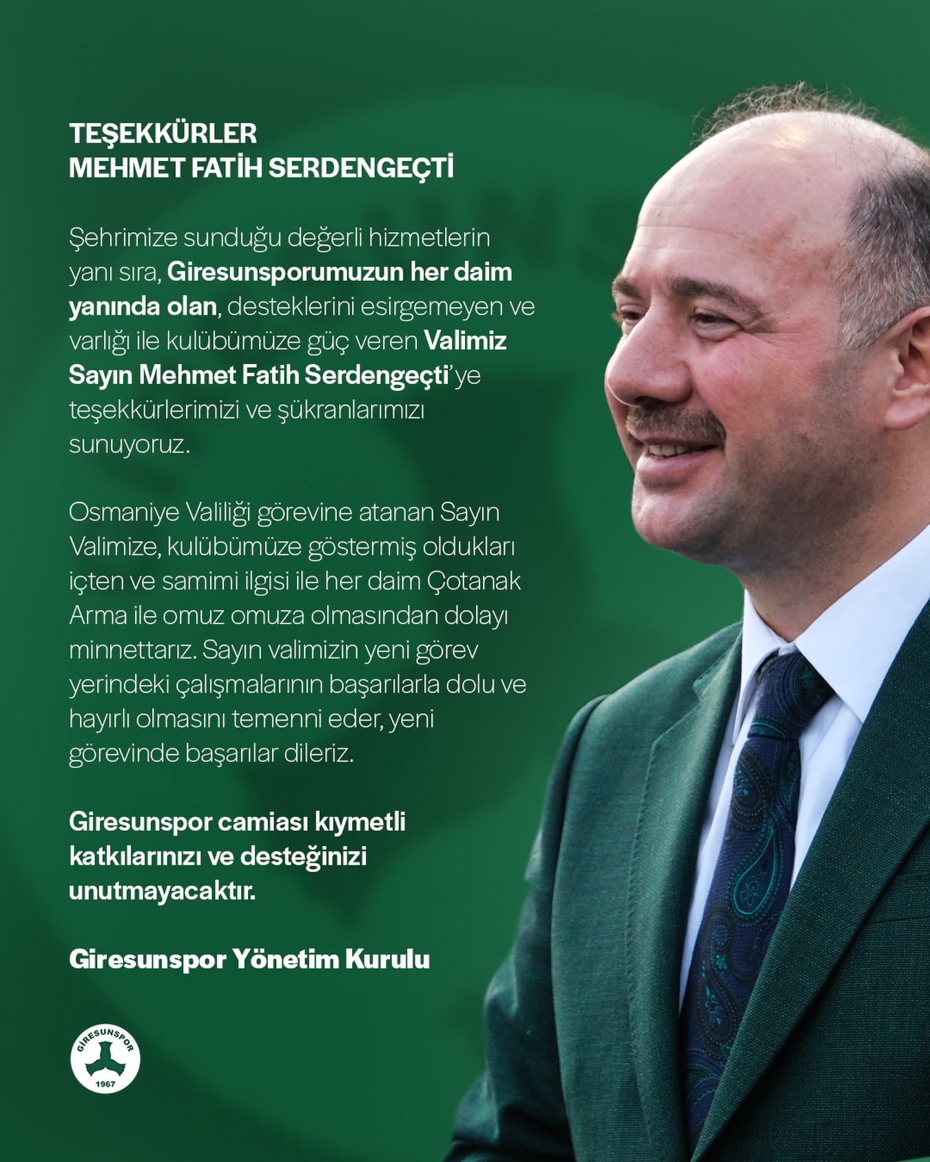 Valiye Teşekkür