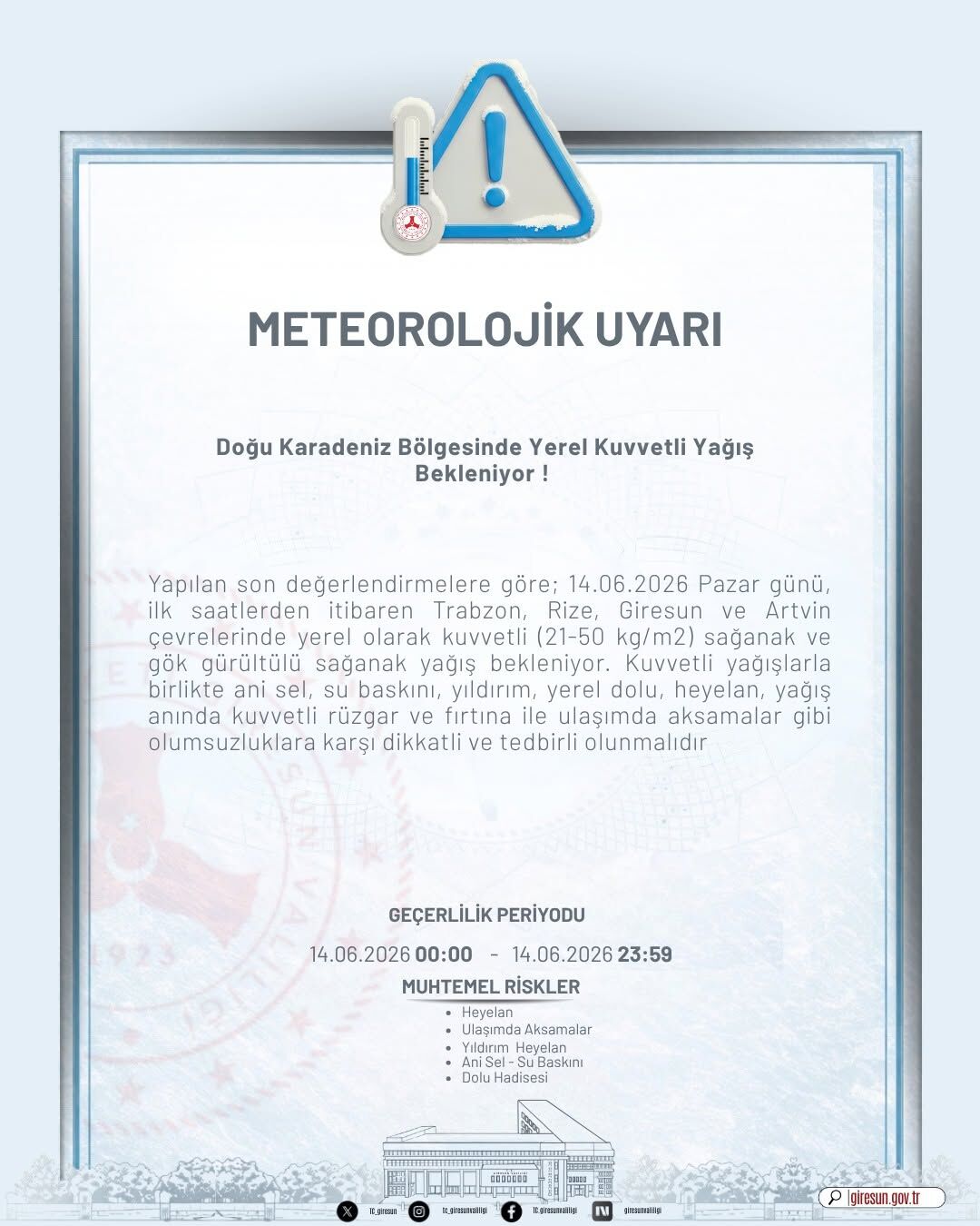 Meteoroloji Uyarı